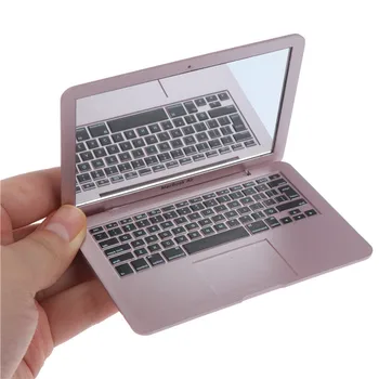 1db Lány Pocket Mini Laptop Számítógép Alakú Smink Tiszta Tükör Baba Kreatív Hordozható Tükrök Játék Baba Kiegészítők Gyerek, Játék, Ajándék