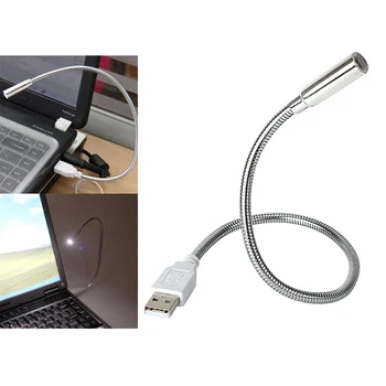 1db zsebben Hordozható USB-billentyűzet flexibilis világos PC notebook laptop LED lámpa olvasni