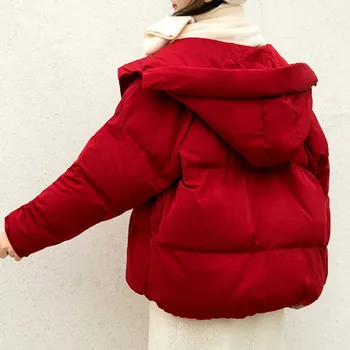 2021 Rövid Téli Női Kabát Puffer Meleg Steppelt Kabát Női Laza Divat Parka Casacos Felsőruházat Hó Viselni Plus Size Ukrajna