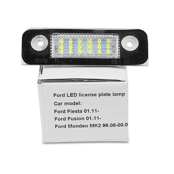 2DB 6000K Szuper Fényes Fehér Canbus LED Szám, Rendszám Fény Lámpa Ford Fiesta Fusion Mondeo MK2 Autó Tartozékok