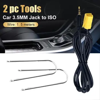 3,5 mm-es Jack Csatlakozás autórádió Autó Mini ISO 6 Pin-Aux Kábel Adapter Alfa Romeo a Fiat Grande Punto 500 +2 pc Tools