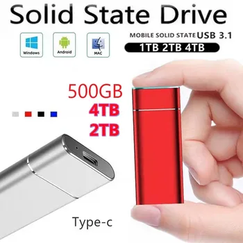 4 tb HDD Külső szilárdtestalapú Meghajtó 2TB tárolóeszköz, Merevlemez-Meghajtó 500TB Számítógép Hordozható USB3.0 SSD Mobil Merevlemez hd externo