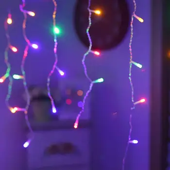 40 LED Gyöngyök String Fény Fedett Kerti Fák Csillagos Jégcsap Lámpák Otthona Dísze Könnyű Lánc Ünnep, Karácsonyi Fények-Esküvő