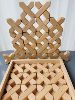 A gyerekek Nagy Épület Fa X-formák Blokkok Unpaint Kőhárs Egymásra Tégla Kreatív Montessori Játékok, Születésnapi Ajándék