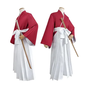 A ruróni Kensin cosplay jelmez anime férfiak, mind a nők cosplay senior kendo kimonó divat jelmez teljes készlet kabát kabát, szoknya