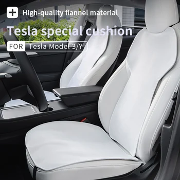 A Tesla model 3/modell y autósülés fedezze párna, Terítő, párna-Ellenes piszkos anti-kick ülés borító Fehér belső kiegészítők