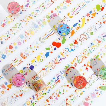 Aranyos Szalag Dekorációs kollázs Scrapbooking Matricák Japán Papír 10 Tervezés Stick Címke esztétikai Ajándék Tömítő szalaggal
