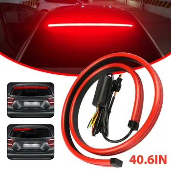 Autó LED Szalag féklámpa Hátsó Farok Figyelmeztető lámpa Lámpa, DRL Nappali Fény Több Mód Automatikus Rugalmas Szalag Piros