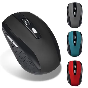 Egér Raton 2,4 GHz-es Vezeték nélküli Gaming Mouse USB Vevő Pro Gamer PC Laptop, Asztali Számítógép Egér Egerek