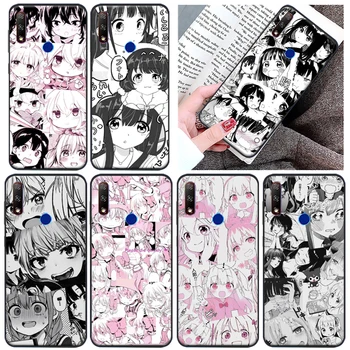 Fekete, Fehér, Rózsaszín Anime Lány Telefon Esetében A Huawei Honor 9X V9 9 8X 8C 10 V10 10i 7X, 10X Lite Esetekben Puha TPU Érdekesség coque közelében
