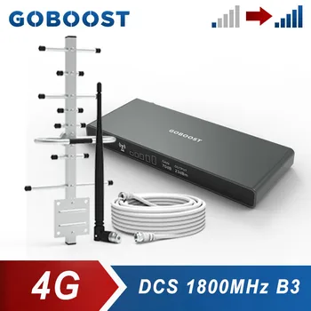 GOBOOST 4G LTE mobiltelefon Jel Emlékeztető DCS 1800 MHz-es Egységes Zenekar Mobiltelefon-Erősítő-Hálózat Mobil Átjátszó Band3-Val Antenna