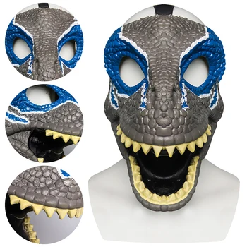Halloween Dinoszaurusz Álarcot 3D Lélegző Latex Ragadozó Állat Fejfedő Kellékek, Horror, 3D Maszk Gyerekek Halloween Party Cosplay
