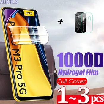 Hidrogél Film Xiaomi Poco M3 M4 Pro 5G képernyővédő fólia Poko F3 Fényképezőgép Objektív Pocco X3 NFC Pro GT Kis m4 pro 5g Puha Üveg