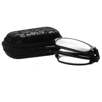 HOOH Unisex Összehajtható Olvasó Szemüveg Esetben Ultrakönnyű Nagyító Fém Szemüveg Keret, Szemüveg, Szemüveg Nők Férfiak +1.0 ~ +4.0