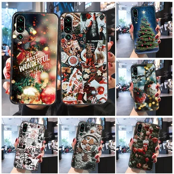 Karácsonyi Rajzfilm fa Telefon esetében A Huawei Honor 6 7 8 9 10 10i 20 C-X Lite Pro Play Matt fekete tpu alapvetően a soft cell borító