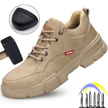 Könnyű, Kényelmes munkavédelmi Cipő, Acél Toe Kap munkát Cipők Vízálló Munka Cipő Anti-szúrt Védő Cipő, Csizma