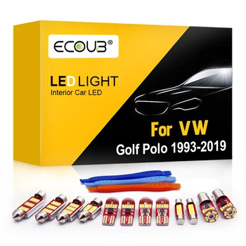 LED Lámpa VW Golf 4 5 6 7 3 MK4 MK5 MK6 MK7 GTI GT R Polo 6R 6C 9N 6N Térkép Kupola Tető Csomagtartó Csomagtartó Canbus LED Izzó Készlet