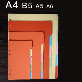 Loose-leaf Könyv Csere-Core A5 A6 B5 A4-es Színes Besorolás Index Papír Kötelező Gyűrűk Könyv Tartozékok