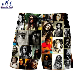 Mamba Felső Bob Marley Rövidnadrág Férfi Nyári Meleg 3D Nyomtatás Jamaikai Reggae Keresztapa Strand Harajuku a Nők Nadrágot, Hip Hop Zene Melegítő