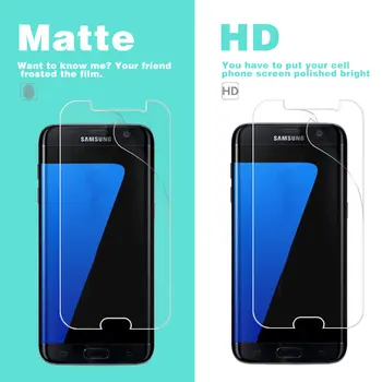 Matt, Tükröződésmentes Fólia Samsung S7 S8 S9 Aktív Edge Plus S7272 S7582 Stílus Duos LTE HD Világos, Fényes Fólia képernyővédő fólia