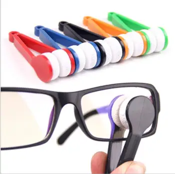 Mini Szemüveg Tisztítása Törölje le Többfunkciós Hordozható Szuper Puha Szemüveg Törölje Tisztább kétoldalas Mikroszálas Szemüveg Ecset