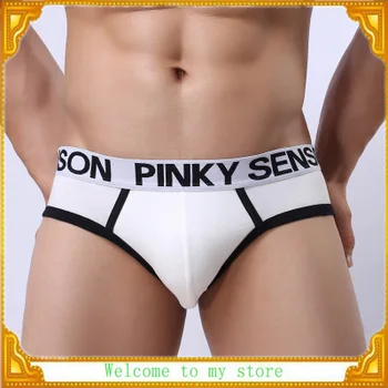Márka PINKY SENSON szexi Férfi Fehérnemű rövidnadrág a Meleg Pénisz Tok bugyi, Hálóruha Férfi divat meleg alsóneműt szilárd rövidnadrág