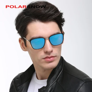 POLARSNOW kiváló Minőségű Férfi Polarizált Napszemüveg Fém Keret 2020 Új Vintage Férfi Vezetési napszemüvegek Goggle De Sol P0864