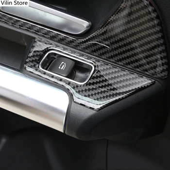 Szénszálas Autó Ablak Üveg, Emelő Kapcsoló Keret Dekoráció Mercedes Benz B Osztály W247 GLB 2020 Autóipari Belső Szalag