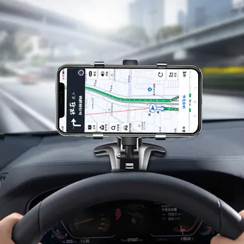 TOTTIDAY 360 Forgatás, Állítható HUD Autó Műszerfal Telefon tulajdonosa GPS Csipesz Csipesz Mobil Állvány Iphone 12 11 Xiaomi Huawei