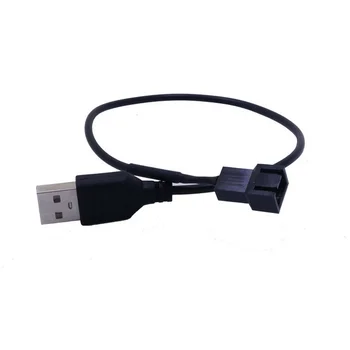 USB-4 tűs/3Pin Számítógép Ventilátor Adapter Kábel 5V 12V Power Csatlakozó Kábel 3pin vagy 4 tűs Ventilátor USB Adapter 30CM