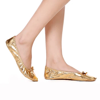 USHINE lábápolás talpbetét lapos PU-Top arany lágy indiai nő hastánc cipő bőr hastánc cipő gyerekek, lányok, nő