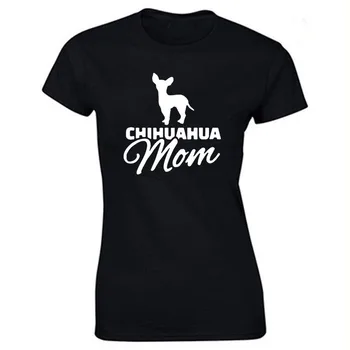 Vicces Vintage Chihuahua Anya póló Pamut Születésnapi Ajándék Rövid Ujjú O-Nyak Hip-Hop Grafikus póló Streetwear Női Felső