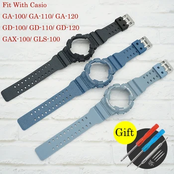 Vigyázz az Esetben Keret Pánt Casio G-SHOCK GA110 GD120 GLS100 GAX100 Watchband Előlap Csere Sport Karkötő GA-100 GD100