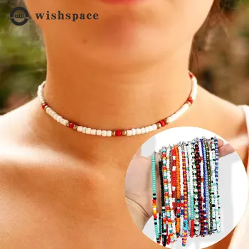 Wishspace m új Cseh üveg gyöngy, tavaszi, nyári női divat nyaklánc ékszer nagykereskedelem