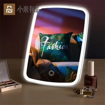 Youpin LED Smink Tükör Touch Control 3 LED Színek Természetes Fényt Állítható Szög USB Újratölthető Asztali Smink Tükör