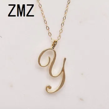 ZMZ 2019-Európa/Amerika legnépszerűbb magyar betű medál aranyos levelet Y szöveg nyaklánc ajándék anya/barátnőd parti ékszer