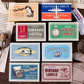 Új Vintage Bélyegző Dekorációs Matricák Scrapbooking Stick Címke Napló Írószer Album Retro Matchbox Matricák