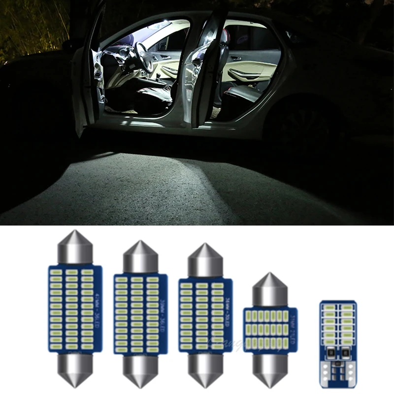 LED Belső Világítás Készlet Canbus Hiba Ingyenes LED Izzók Belső Kupola Térkép Fény Volkswagen VW Touran 1T1 1T2 1T3 2003-2015 0
