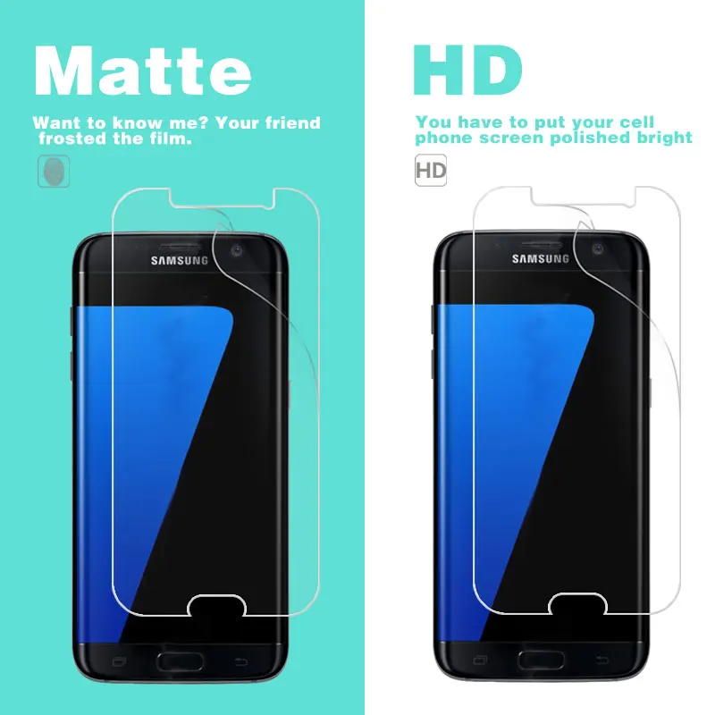 Matt, Tükröződésmentes Fólia Samsung S7 S8 S9 Aktív Edge Plus S7272 S7582 Stílus Duos LTE HD Világos, Fényes Fólia képernyővédő fólia 0