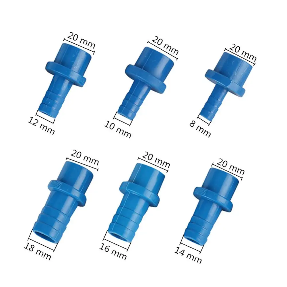 PVC Csatlakozó ID 20mm, hogy OD 8/10/12/14/16/18mm PVC Csökkenti a Csatlakozó Kert, Víz, Közös víztartály Öntözés Cső Adapter 1