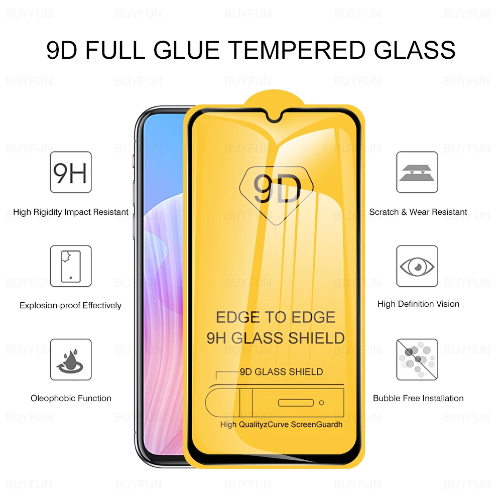 9D Teljes Ragasztó Huawei O Okos Z Plus 2019 PSmart 2018 Edzett Üveg kijelző Védő fólia A P Okos 2020 2021 Védő Üveg 1