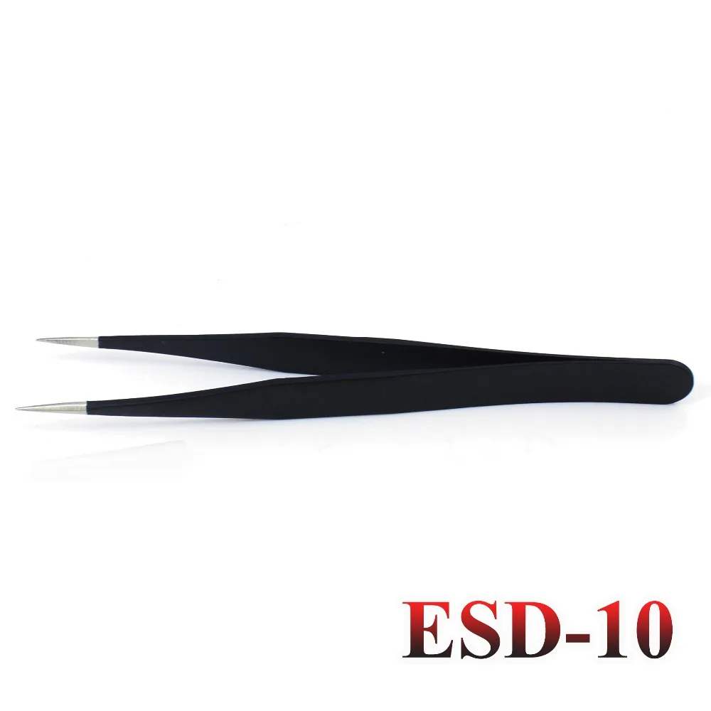 YuXi 1db ESD-10-15 antisztatikus Anti-mágneses, Nem maró, Rozsdamentes Acél Csipesz Készlet Elektronika Telefon Eszköz Javítása 1