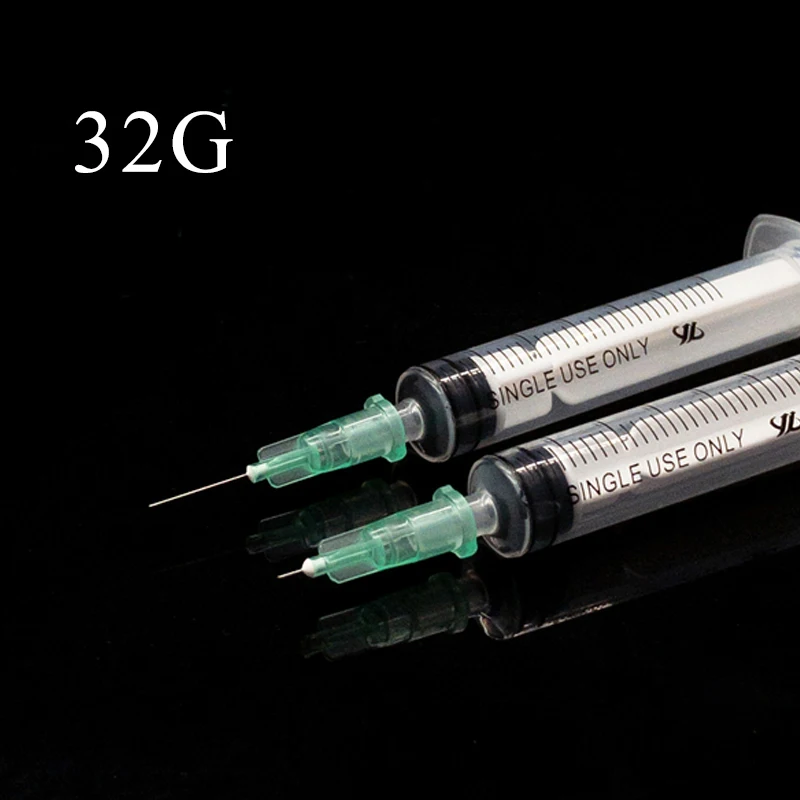 32G tű Átszúrta Átlátszó Injekciót ragasztó Tiszta Tipp Kap A Gyógyszeripari injekciós tű 32G 4mm 13mm 2