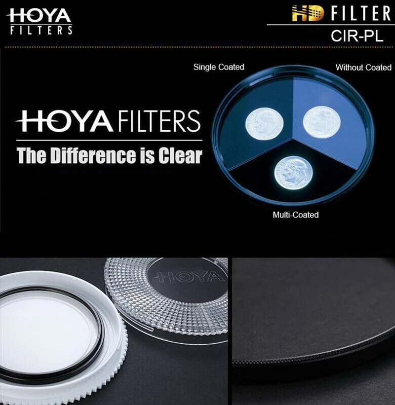 Hoya HD CPL CIR-PL 67mm-82mm Körkörös Polarizációs Szűrő Bevonat a Kamera lencséjét 2