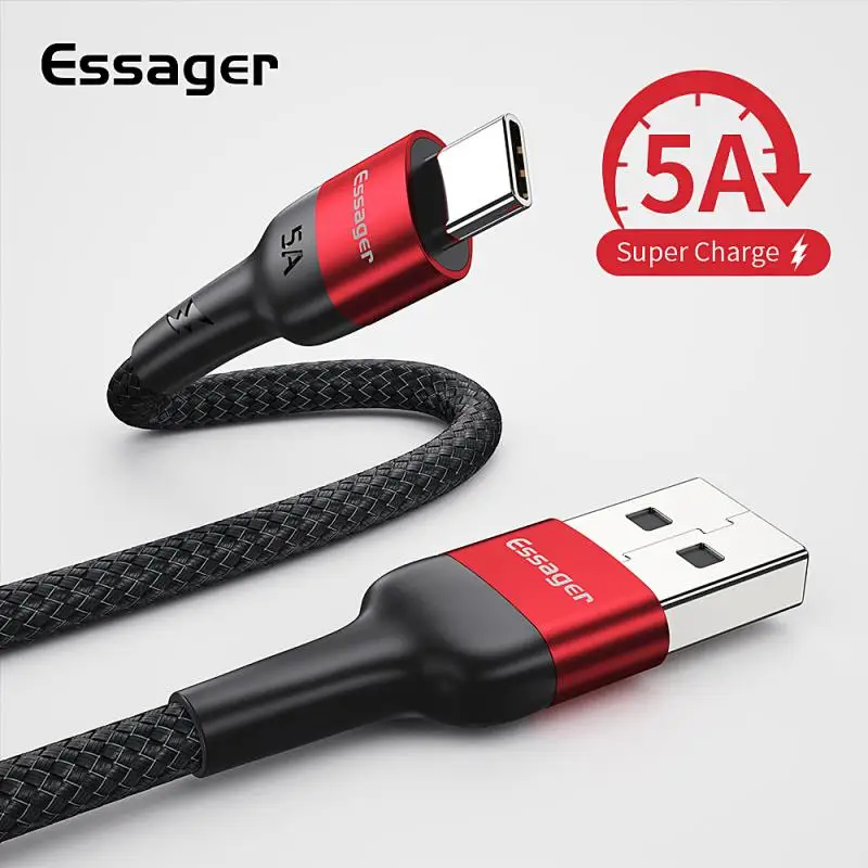 Essager 5A Típusú USB-C Kábel Gyors Töltő Huawei P40 P30 Pro Haver 30 Túltöltés USBC USB-C Töltő C-Típusú Adatok Wire Kábel 2