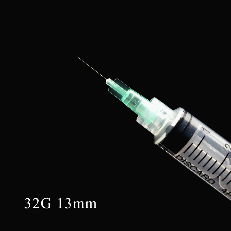 32G tű Átszúrta Átlátszó Injekciót ragasztó Tiszta Tipp Kap A Gyógyszeripari injekciós tű 32G 4mm 13mm 3