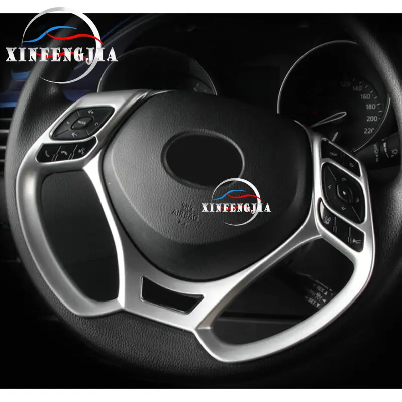 A Toyota CHR C-HR 18-19 Ezüstös ABS Chrome Luxus szellőzés dekoratív fedelét, tartós belső szépítés,1 db 3