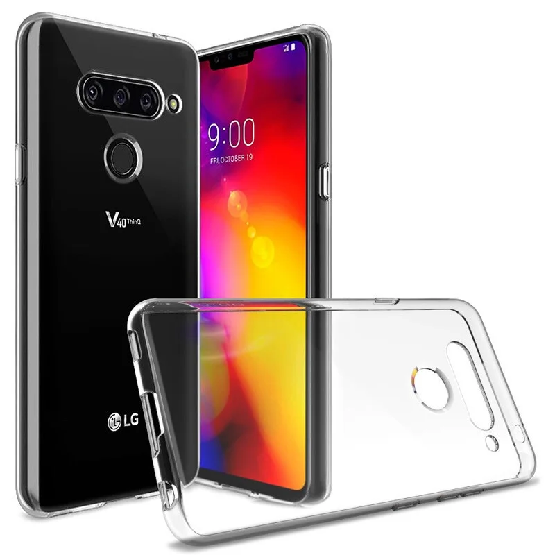 Ultra Vékony, Világos Telefon Esetében Az LG K30 2019 G8-G7-G6 Esetben Puha Szilikon hátlap LG V40 V30 V30S Esetben kopogásgátló TPU Capa 3
