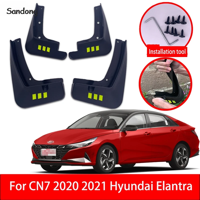 a Hyundai Elantra Avante CN7 2020 2021 karosszéria védelem, nyálkásodásgátló, valamint anti-sár autó sárvédő 3