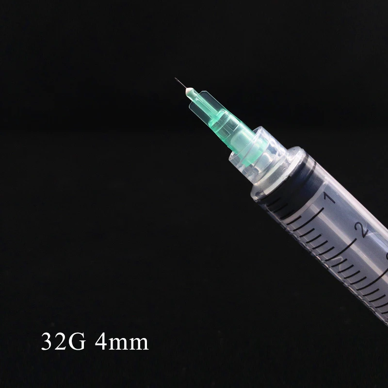 32G tű Átszúrta Átlátszó Injekciót ragasztó Tiszta Tipp Kap A Gyógyszeripari injekciós tű 32G 4mm 13mm 4